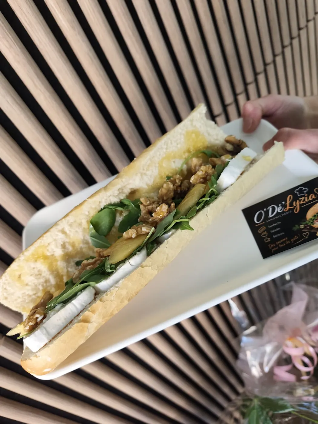 Baguette garnie préparée à la demande chez O'Dé Lyzia
