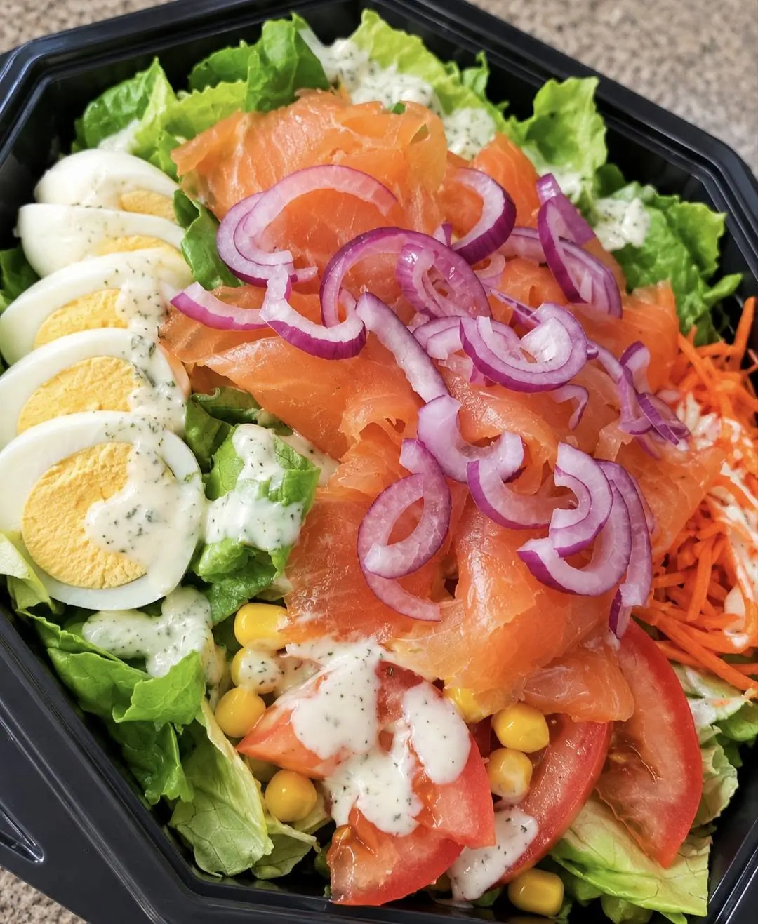 Salade saumon maison